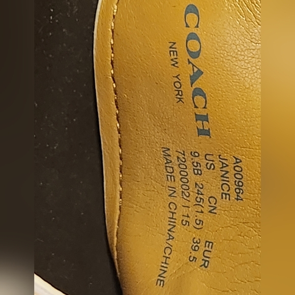 Coach Janice Signature Platform Wedged Sandals Brown Size 9.5 - Picture 9 of 9